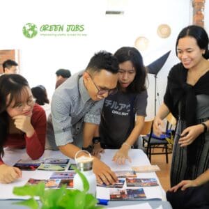 Group of participants of Project Green Jobs focus on team activities