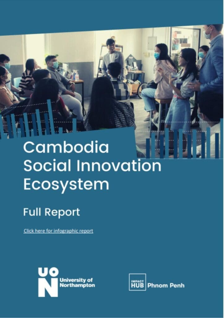 Thumbnail screenshot of the cover page of the report "Cambodia Social Innovation Ecosystem​"