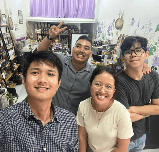 Impact Hub Phnom Penh's team with Sothon Pheap, Fouder of HattaNeary