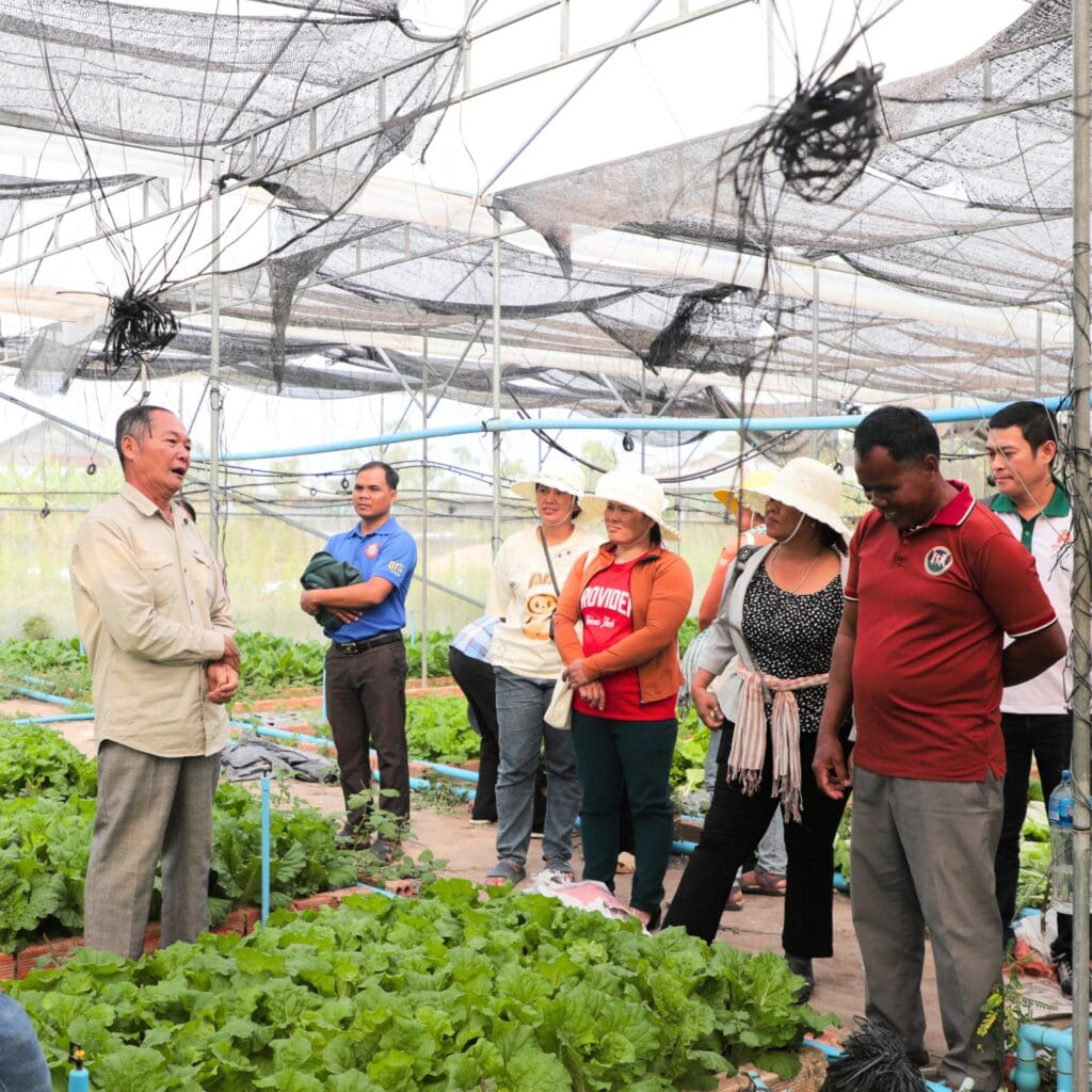 Group of Agricultural Cooperative during the Field Visit in Siem Reap at Hong Eco Farm